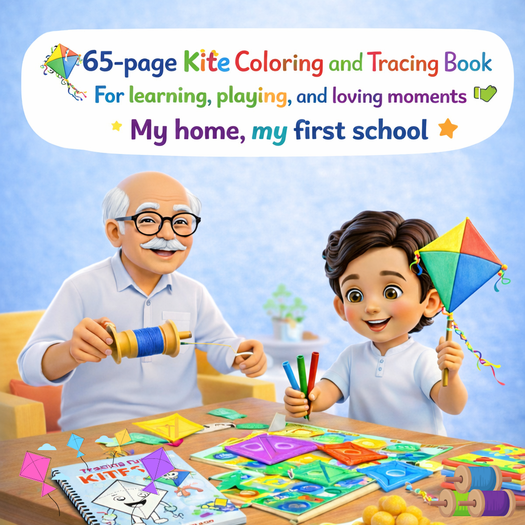 The Ultimate Kite Festival Activity Book: Coloring, Tracing & Fun (Makar Sankranti Special)
