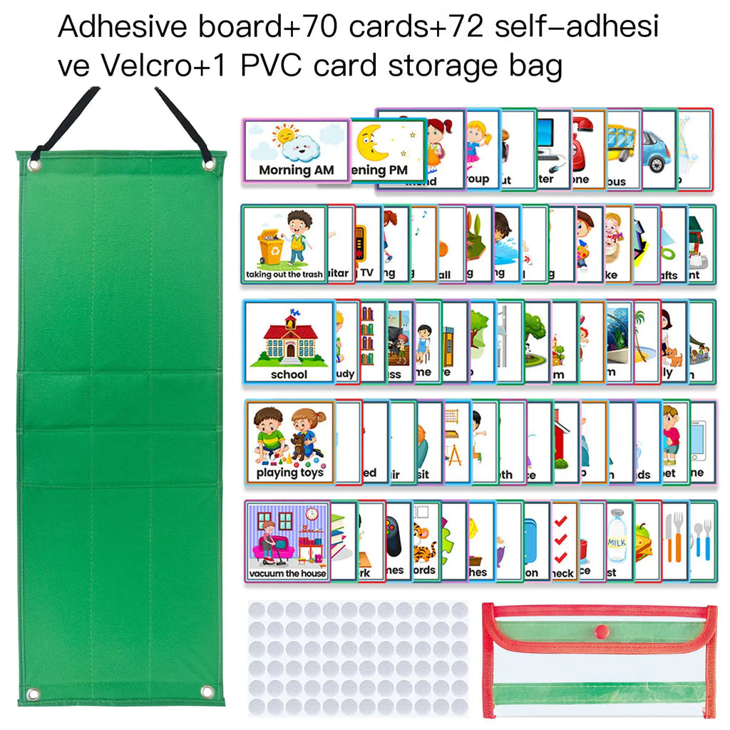 Kids Daily Routine & Chores Visual Schedule Board (Ages 3–8)