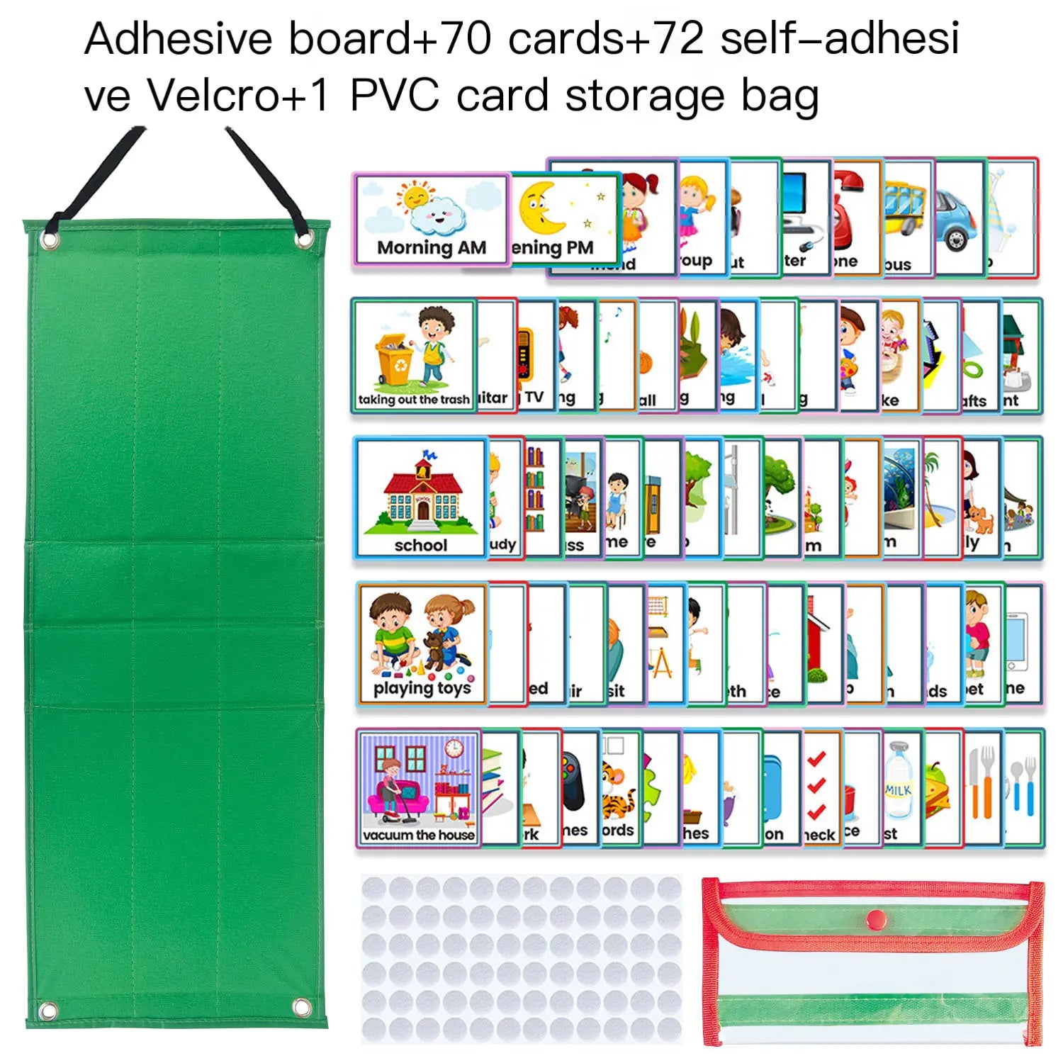 Kids Daily Routine & Chores Visual Schedule Board (Ages 3–8)