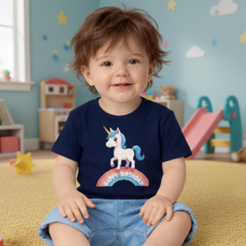 Unicorn Birthday Toddler Tee - Soft Cotton, Perfect Fit