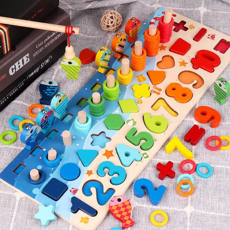 Montessori Magnetic Fishing & Counting Toy toddlers