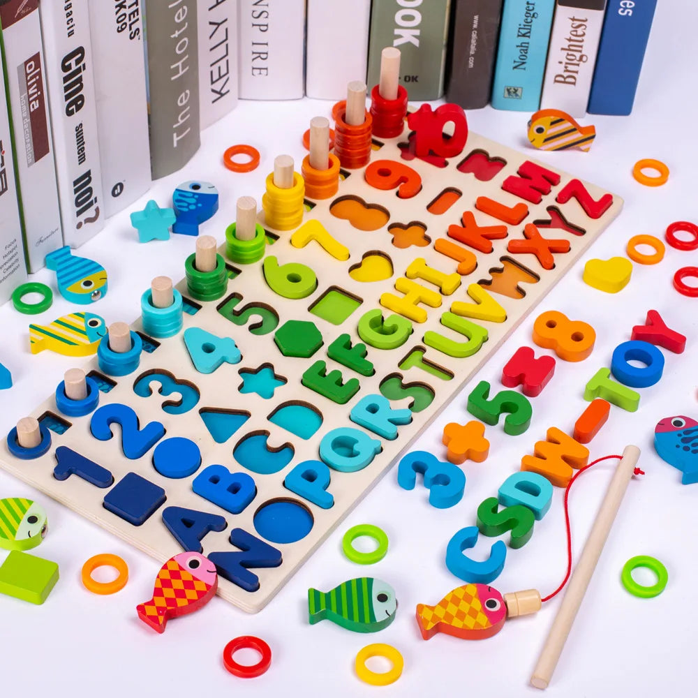 Montessori Magnetic Fishing & Counting Toy toddlers