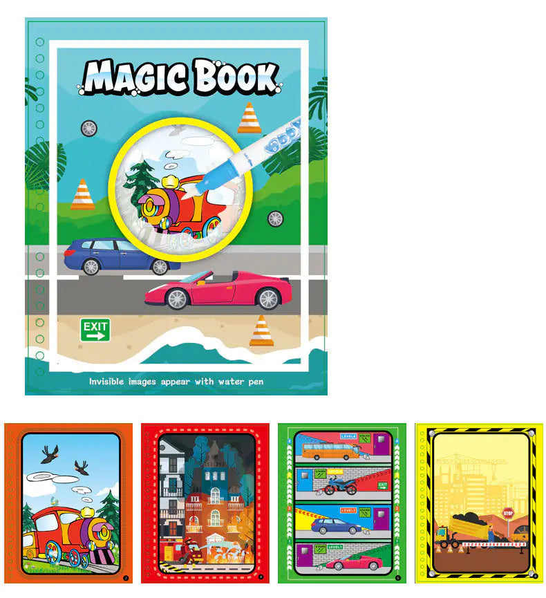 Magic Water Drawing Book for Toddlers – Reusable No Mess Coloring