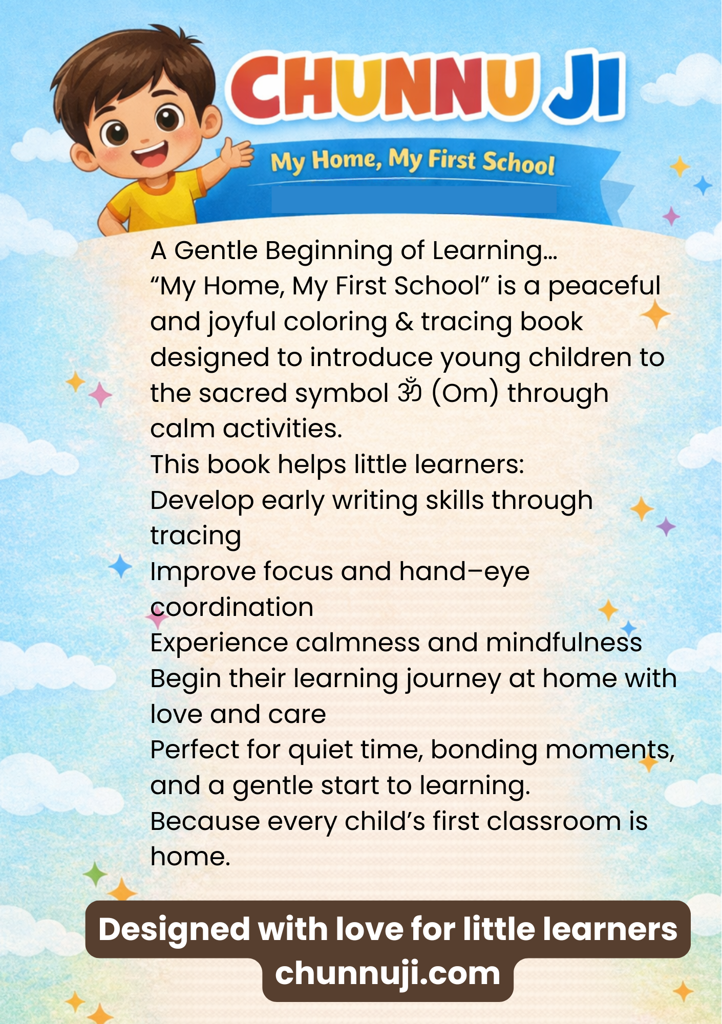ॐ (Om)  tracing and coloring - My Home My First School