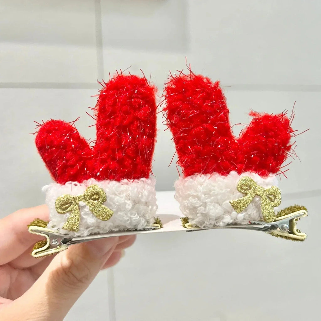 2pcs/Set Kawaii Christmas Elk Ear Hair Clip Women Girl Santa Snowman Hairpin Xmas Party Barrettes For Kids Cosplay Headwear