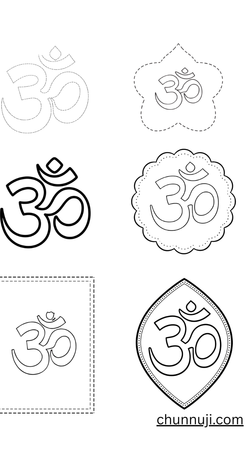 ॐ Tracing & Coloring Worksheet for Kids (Ages 3–6) | Calm Learning Printable PDF