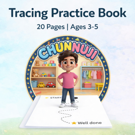 Tracing Practice Book for Kids Ages 3–5 | 20 Pages Pre-Writing & Pencil Control Workbook (Printable PDF)