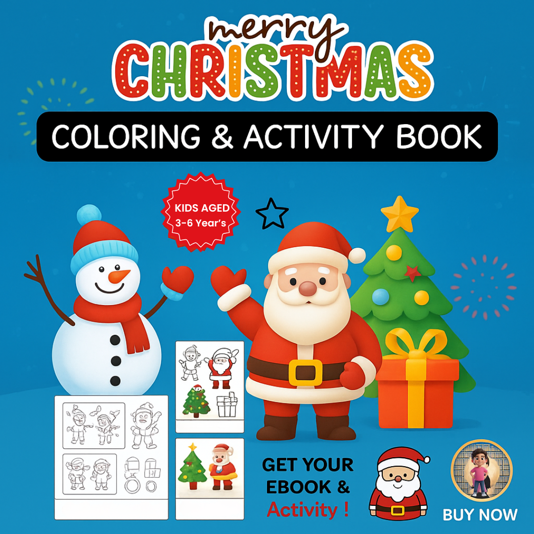 45+ Cute Christmas Coloring Pages for Kids- eBooks