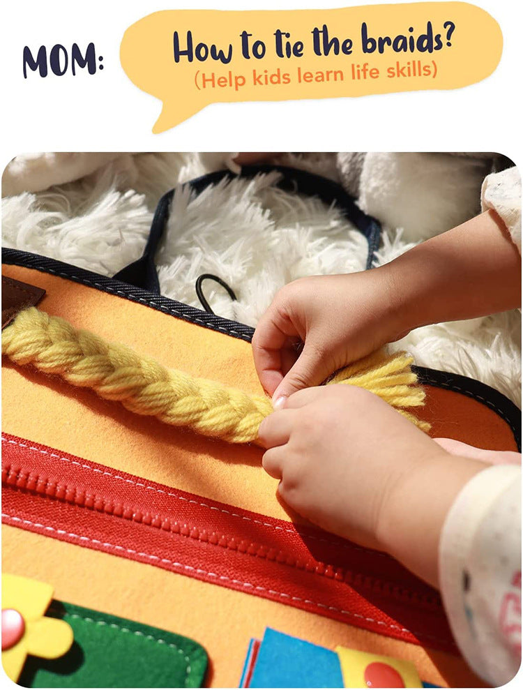 NNEDSZ Montessori Busy Board - Educational Sensory Activity Toy for Toddlers