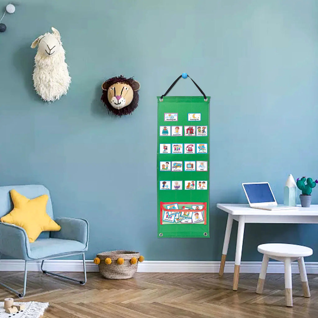 Kids Daily Routine & Chores Visual Schedule Board (Ages 3–8)