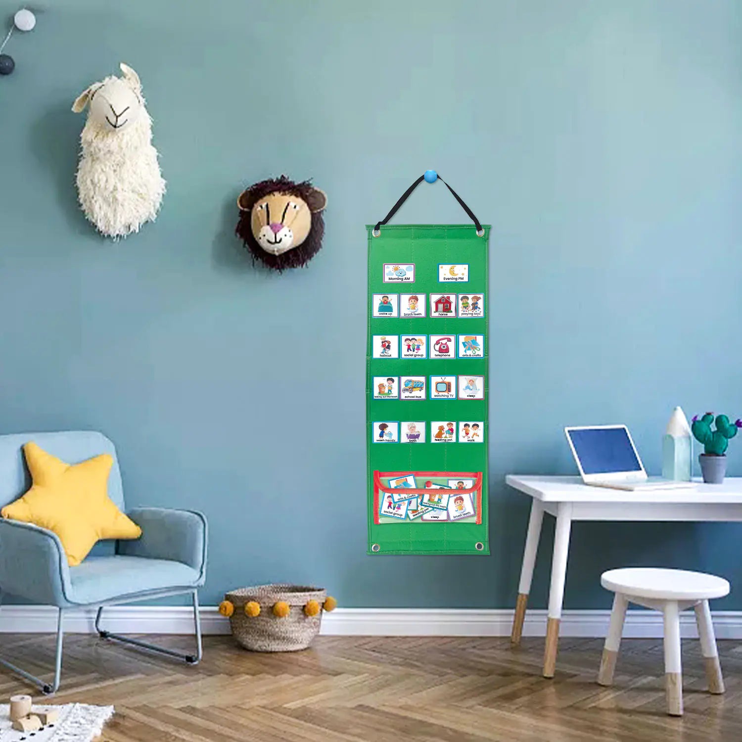 Kids Daily Routine & Chores Visual Schedule Board (Ages 3–8)