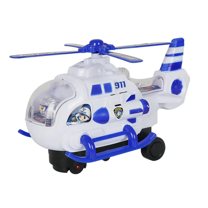 Electric Police Helicopter Toy with Light and Music