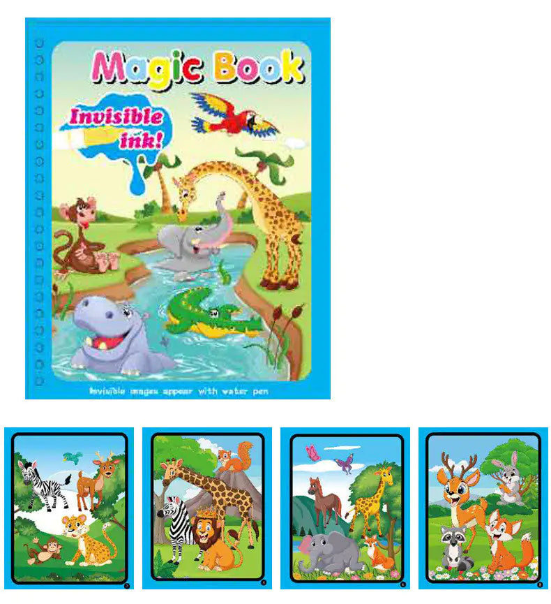 Magic Water Drawing Book for Toddlers – Reusable No Mess Coloring