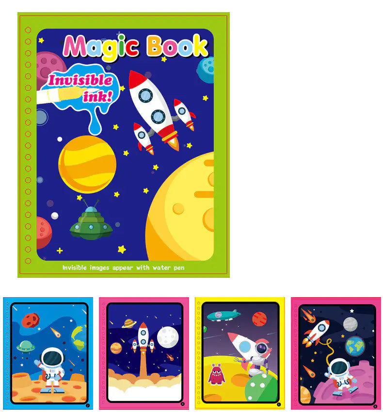 Magic Water Drawing Book for Toddlers – Reusable No Mess Coloring